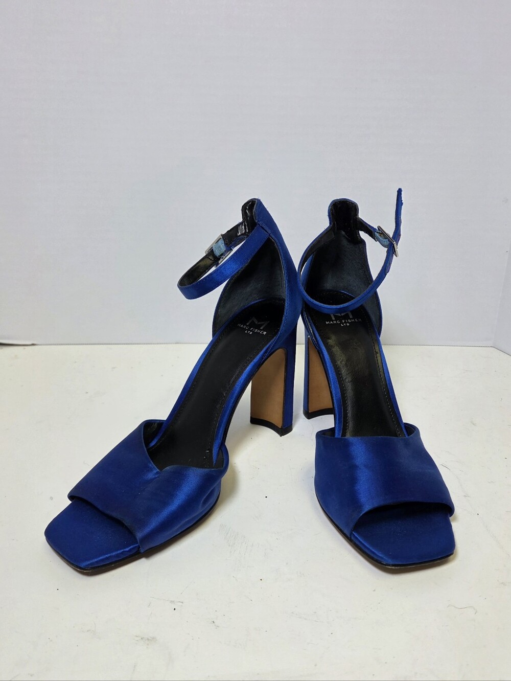 MARC FISHER LTD Royal Blue Satin Heels